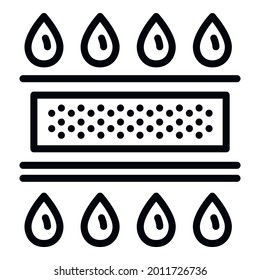 Icono de tecnología de filtro de agua. Icono de vector de tecnología de filtro de agua de contorno para diseño web aislado en fondo blanco