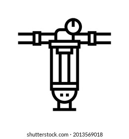 water filter tool line icon vector. water filter tool sign. isolated contour symbol black illustration