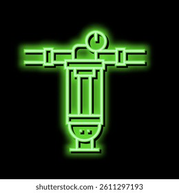 water filter tool neon light sign vector. water filter tool illustration
