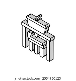 water filter under sink isometric icon vector. water filter under sink sign. isolated symbol illustration