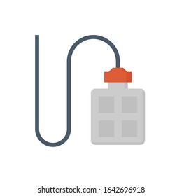 Water filter vector icon. Also called pre-filter, anti-clogging pipe. Consist of suction head, PP cotton filter, slip lock connector. For on demand or diaphragm pump and water sprayer misting system.