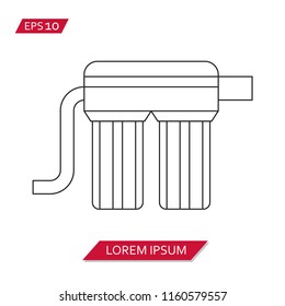 water filter vector icon symbol