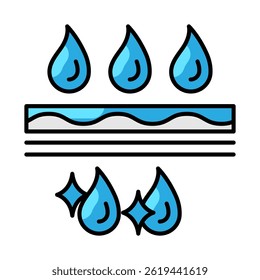 Water filtration icon. Aqua or liquid thin line illustration.