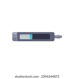 Sistema de filtración de agua en línea, cartucho carbonico. Tecnología de purificación rápida de la casa y la oficina que hace que el líquido sea accesible para la ilustración del vector de consumo aislado en blanco
