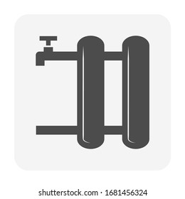 Water filtration system and accessory icon design for water purify work design.