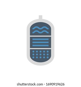 Sistema de filtración de agua y diseño de icono accesorio para purificar el agua.
