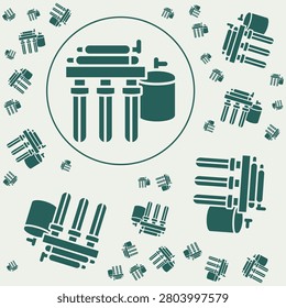 Water Filtration trendy vector illustration in flat style beauteous background.eps