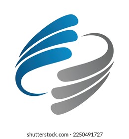 water finger motion logo template