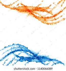 Water and fire background, concept of fighting water and fire