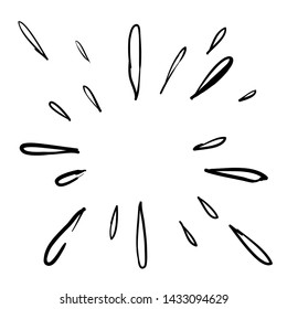 water or fire explosion burst doodle illustration