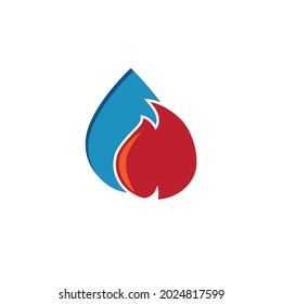 water and fire, an illustration of logo templates