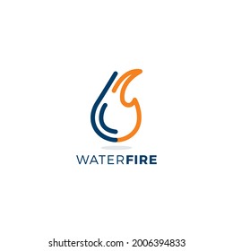 Water Fire Logo
simple and Modern design 