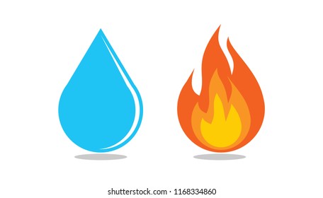 water and fire vector