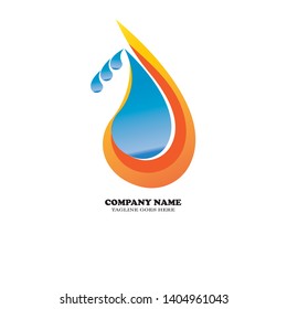 water and fire vector - Vector
