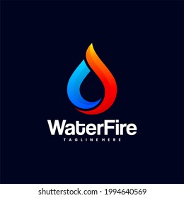 Water And Fire Vector Logo Design