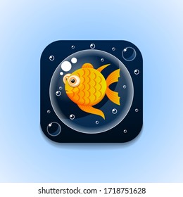 Símbolo vector del logotipo de los peces de agua burbuja