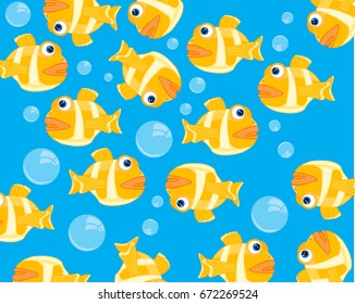 Water fish background and bladders of the air