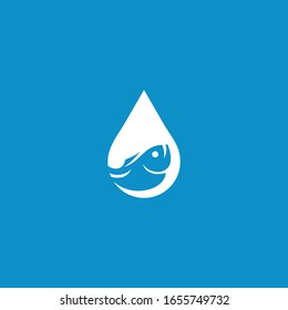 Logo de peces de agua Diseño de plantillas de iconos en ilustración vectorial 