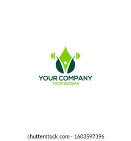 Water Fitness Logo Design Vector