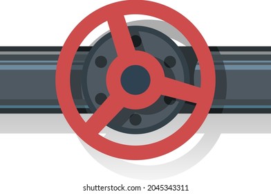 Water fittings. Pipeline for various purposes. Network management symbol. Illustration isolated on background vector