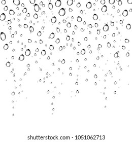 Water fizzing bubbles texture on white background. Vector illustration.  Fizzy bubbles under water.