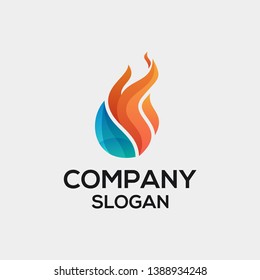 WATER AND FLAME LOGO CONCEPT