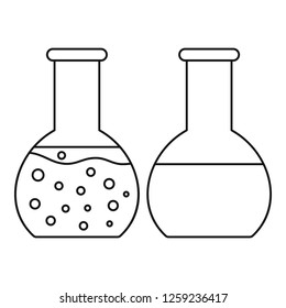 Water flask dirty probe icon. Outline water flask dirty probe vector icon for web design isolated on white background