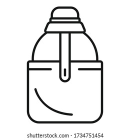 Water flask icon. Outline water flask vector icon for web design isolated on white background