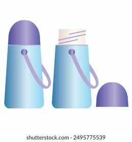 Water flask image. Vector illustration with editable and scalable formats.