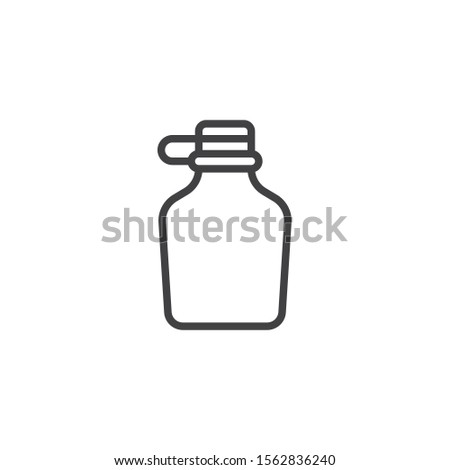 Water flask line icon. linear style sign for mobile concept and web design. Water bottle outline vector icon. Symbol, logo illustration. Vector graphics