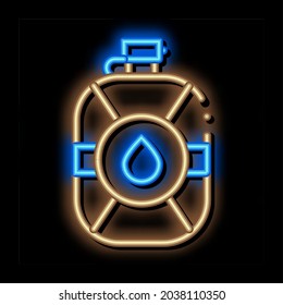 Water Flask neon light sign vector. Glowing bright icon Water Flask sign. transparent symbol illustration