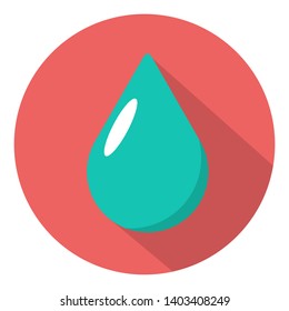 Water Flat Design Icon Vector