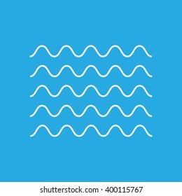 Water flat icon and concept illustration