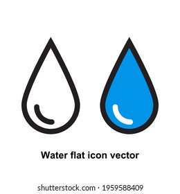 water flat icon design illutration vector