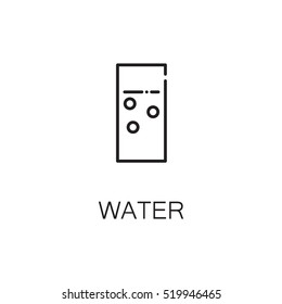 Water flat icon. Single high quality outline symbol of drink for web design or mobile app. Thin line signs of water for design logo, visit card, etc. Outline pictogram of water 