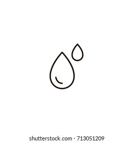 Water flat icon. Single high quality symbol of line water drop vector for web design or mobile app. Color sign of energy for design logo. Single pictogram on white background
