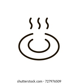 Water flat icon. Single high quality outline symbol of spa for web design or mobile app. Thin line signs of beauty for design logo, visit card, etc. Outline logo of massage