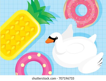 Water floats vector illustration