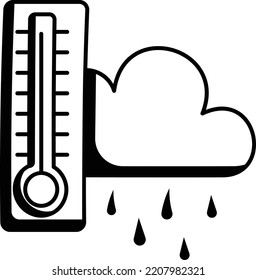 Diseño de iconos de vectores de nivel de agua o inundación, símbolo de actividades de otoño o otoño, signo meteorológico caducifolio, cosecha de elementos de temporada ilustración de material, concepto de nubes de lluvia y de indicadores,