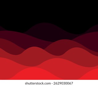 Fondo sin fisuras de Vector abstracto de flujo de agua. Fondo inconsútil del Vector del patrón de las ondas rojas.