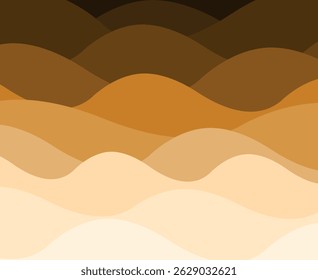 water flow abstract vector seamless background. Golden waves pattern vector seamless background.