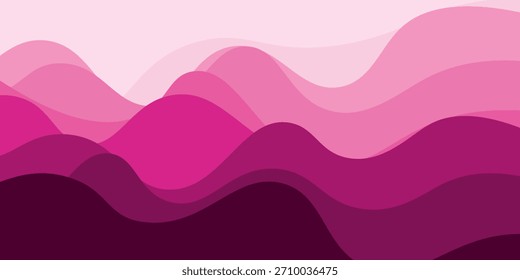 Fondo sin fisuras de Vector abstracto de flujo de agua. Fondo transparente de Vector de patrón de ondas rosadas.