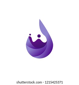 water flow logo vector design concept