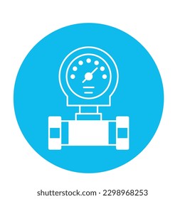 Water flow meter Color Vector Icon which can easily modify

