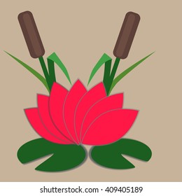 water flower paper shadow