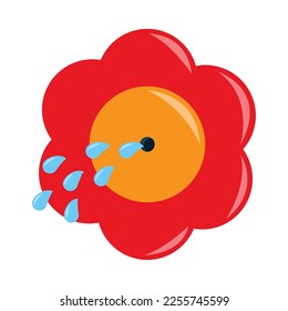 water flower prank fools day icon white background