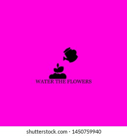 water the flowers icon sign signifier vector