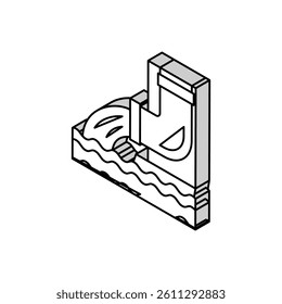 water flowing from drainage pipe isometric icon vector. water flowing from drainage pipe sign. isolated symbol illustration