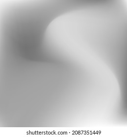 Water Fluid Aluminium Calm Background. Metallic Light Curve Liquid Water Swirl Gradient Mesh. Blurred Silver Grey Soft Sky Gradient Background. Wavy Monochromatic Dynamic Dark Blurry Texture.