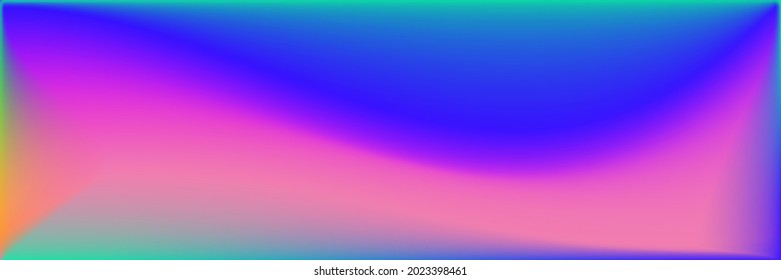 Water Fluid Bright Glow Color Gradient Mesh. Multicolor Neon Light Vibrant Dynamic Gradient Backdrop. Vivid Colorful Pastel Sunrise Curve Wallpaper. Wavy Sunset Sky Blurred Liquid Smooth Surface.